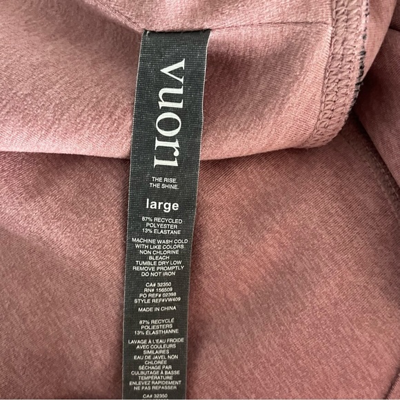 VUORI Clean Elevation Performance Legging pink size large - Picture 12 of 16